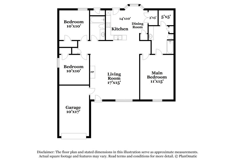 2,150/Mo, 7082 Foxhall Dr Horn Lake, MS 38637 Floor Plan View