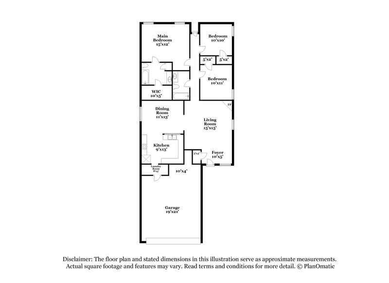 1,525/Mo, 5689 Kayla Dr Southaven, MS 38671 Floor Plan View