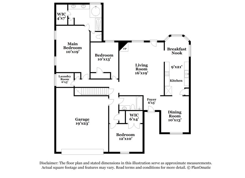 2,135/Mo, 12829 Fox Bend Ln Olive Branch, MS 38654 Floorplan View