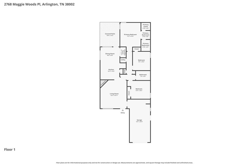 1,720/Mo, 2768 Maggie Woods Pl Arlington, TN 38002 Floor Plan View