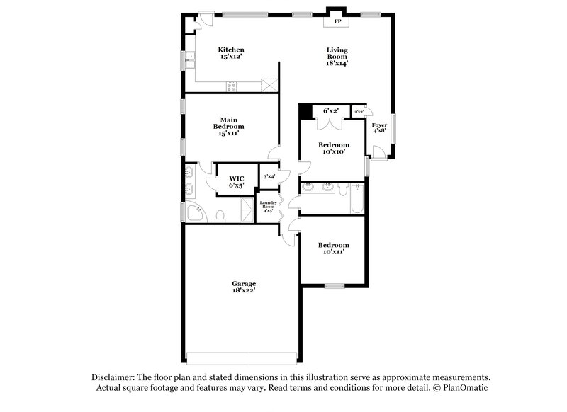 1,695/Mo, 2240 Lake Springs Ln Cordova, TN 38016 Floor Plan View