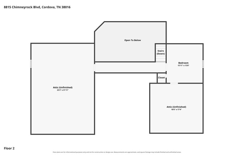 1,975/Mo, 8815 Chimneyrock Blvd Cordova, TN 38016 Floor Plan View