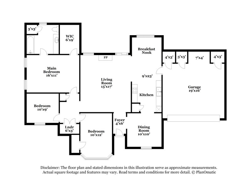 1,855/Mo, 9309 Garden Woods Cove Cordova, TN 38016 Floorplan View