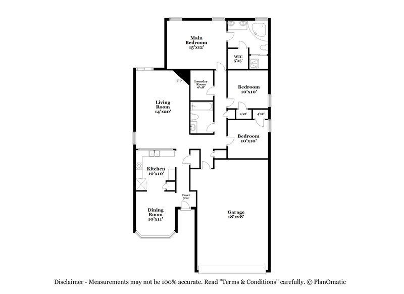 1,695/Mo, 2198 Rocky Stream Dr Cordova, TN 38016 Floor Plan View