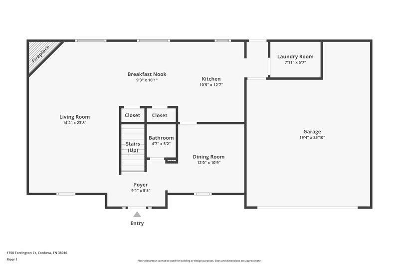 1,885/Mo, 1758 Torrington Ct Cordova, TN 38016 Floor Plan View