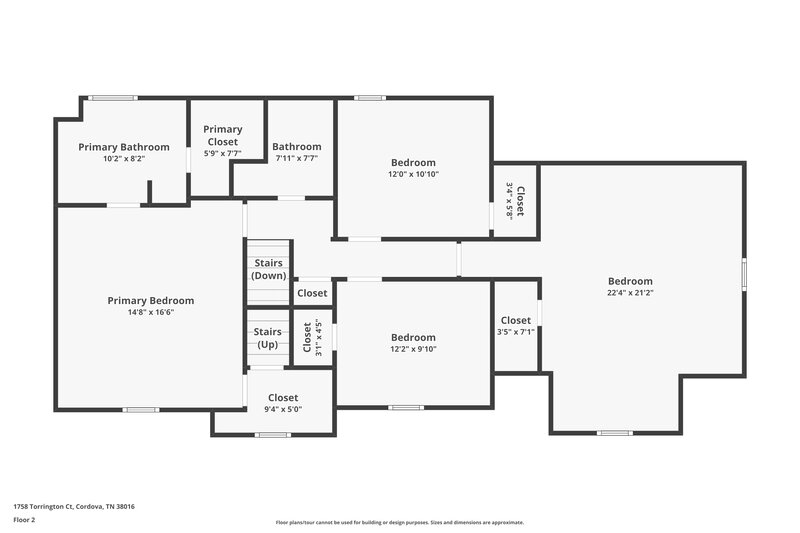 1,885/Mo, 1758 Torrington Ct Cordova, TN 38016 Floor Plan View 2
