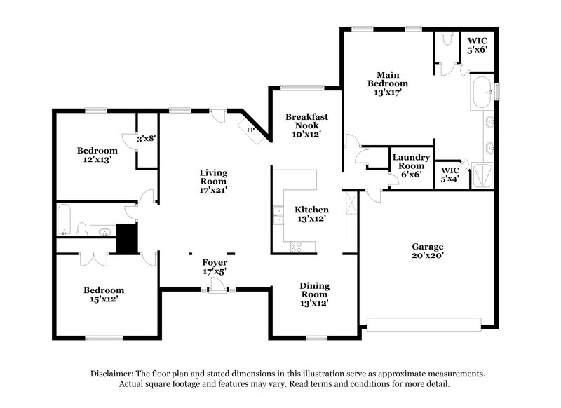 2,050/Mo, 8730 Raspberry Ln Cordova, TN 38016 Floorplan View