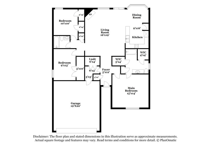 1,665/Mo, 7174 McCleskey Cove Cordova, TN 38018 Floor Plan View