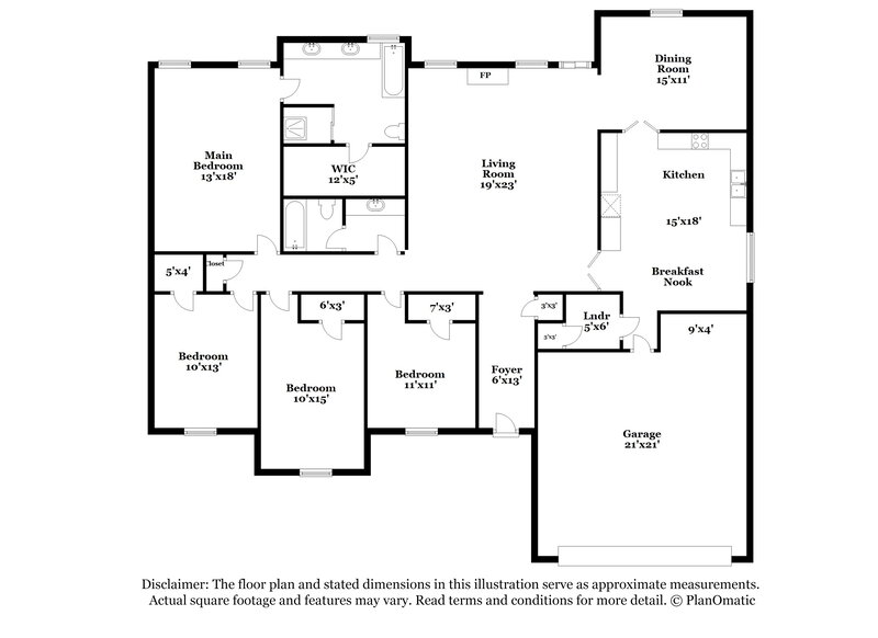 1,845/Mo, 8558 Timber Walk Cove Cordova, TN 38018 Floor Plan View