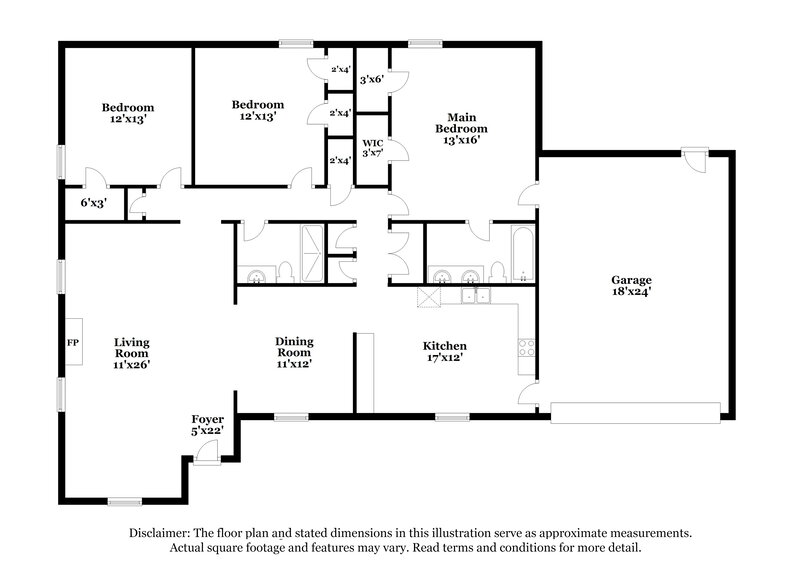 1,980/Mo, 260 German Creek Cove Cordova, TN 38018 Floor Plan View