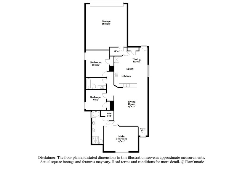 1,590/Mo, 6951 Parkbrook Ln Cordova, TN 38018 Floorplan View