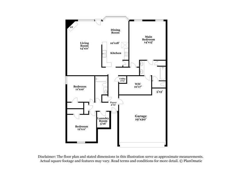 1,635/Mo, 1017 Spanish Trail Cordova, TN 38018 Floor Plan View