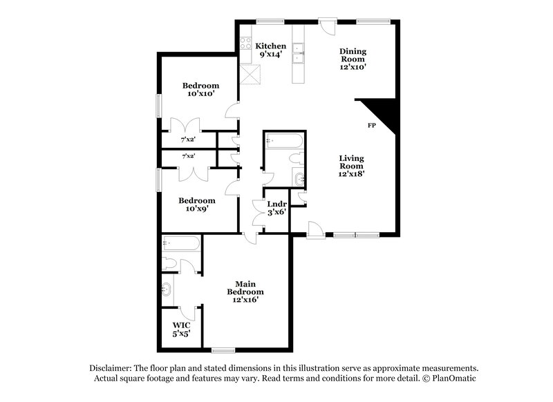 1,650/Mo, 7924 Annes Circle Cordova, TN 38018 Floorplan View
