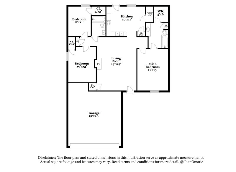 2,300/Mo, 6991 Presmond Rd Cordova, TN 38018 Floor Plan View