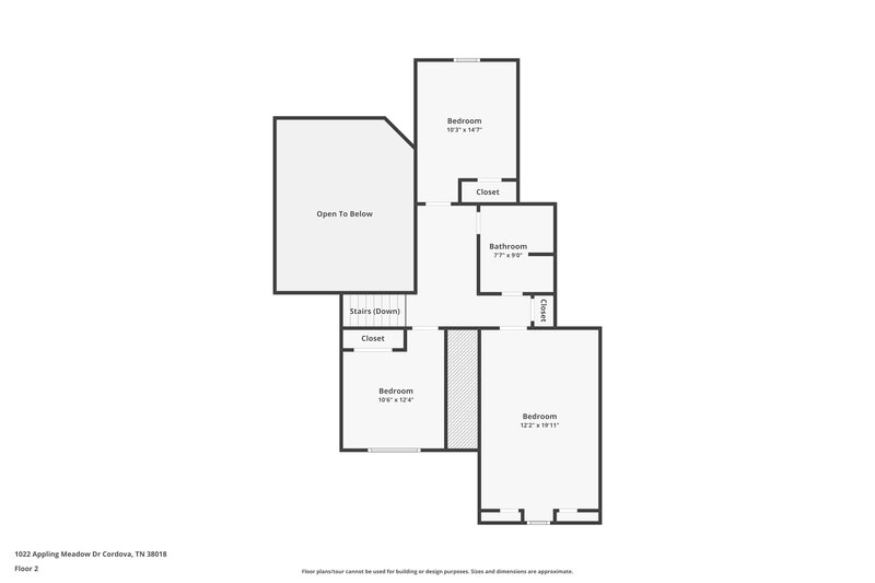 2,015/Mo, 1022 Appling Meadow Dr Cordova, TN 38018 Floor Plan View 2