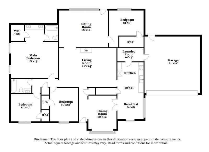1,975/Mo, 8123 Cairn Dr Cordova, TN 38018 Floorplan View