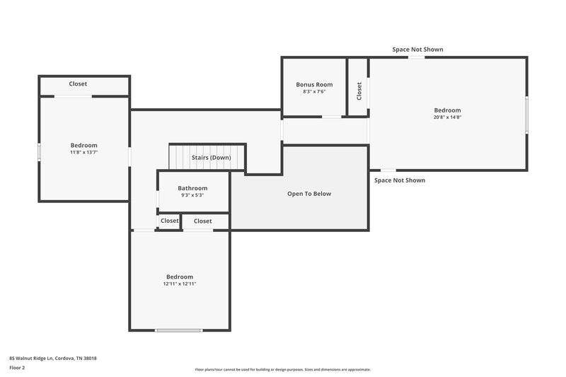 2,065/Mo, 85 Walnut Ridge Ln Cordova, TN 38018 Floor Plan View 2