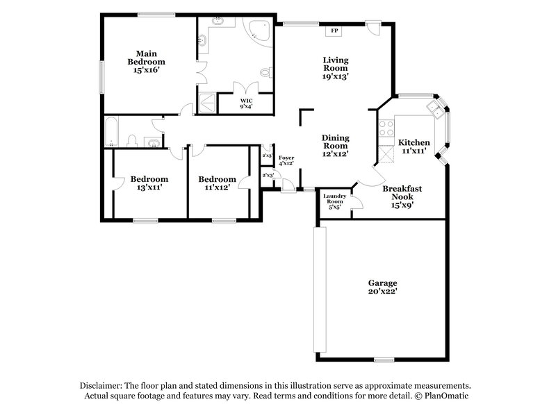 1,940/Mo, 1104 Fox Trace Cove Cordova, TN 38018 Floor Plan View