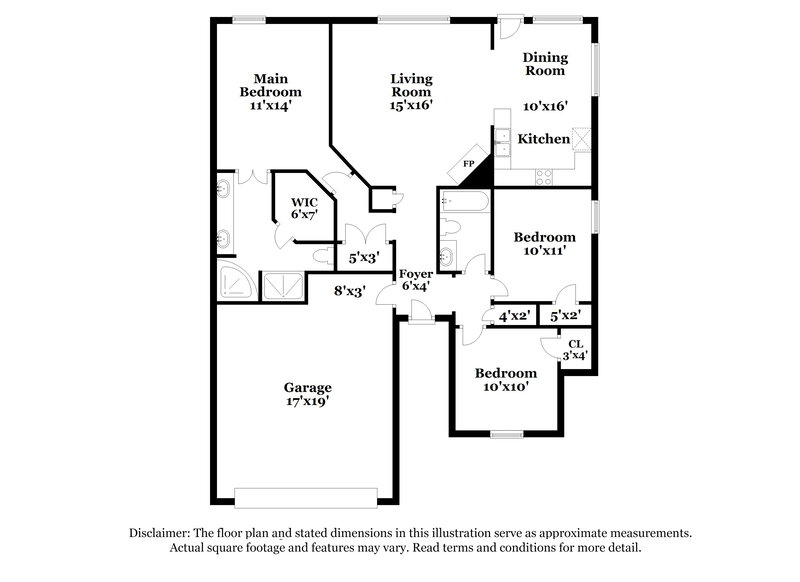 1,595/Mo, 8090 Bensford Ln Memphis, TN 38125 Floor Plan View