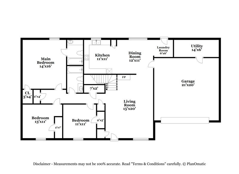 1,785/Mo, 4483 Green Creek Memphis, TN 38125 Floor Plan View