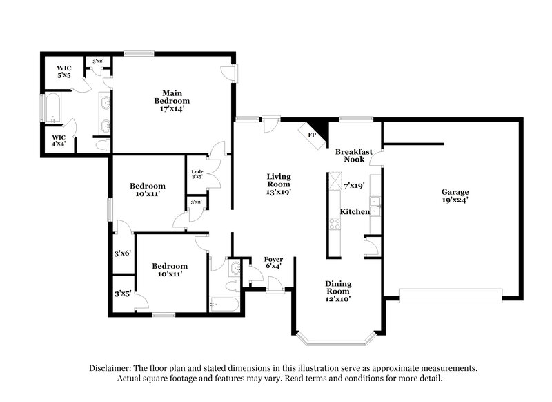 1,530/Mo, 4123 Long Creek Rd Memphis, TN 38125 Floor Plan View