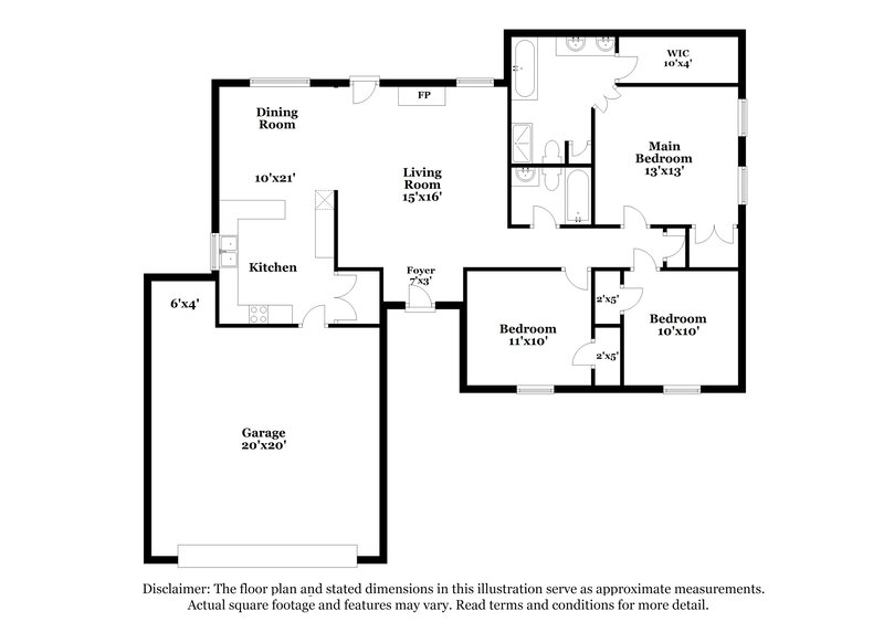 1,765/Mo, 7372 Royce Cove Memphis, TN 38125 Floor Plan View