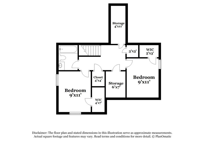 1,405/Mo, 4688 Water Front Oak Memphis, TN 38128 Floor Plan View 2