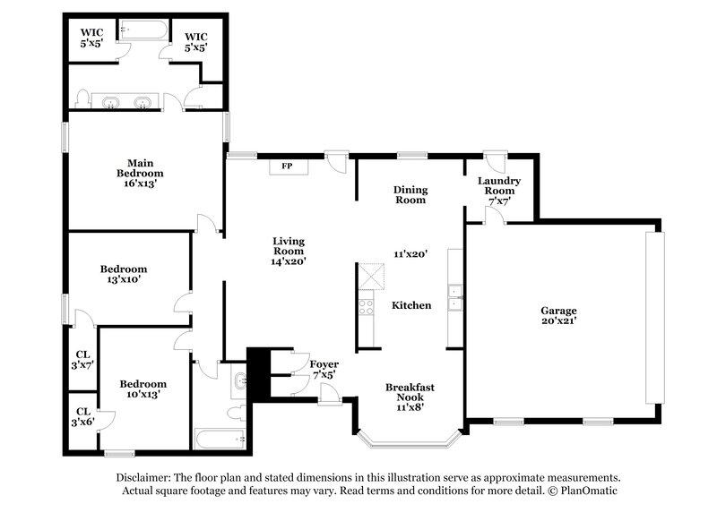 1,600/Mo, 2777 Kate Bond Rd Memphis, TN 38133 Floor Plan View