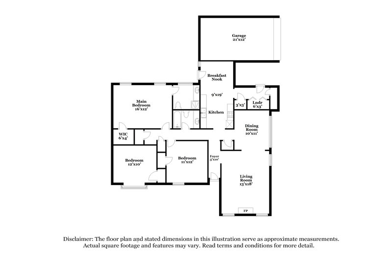 1,670/Mo, 2709 Rustic Dr Memphis, TN 38133 Floor Plan View