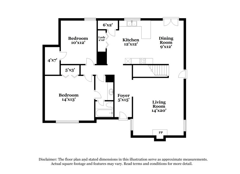 1,630/Mo, 6296 Ashton Rd Memphis, TN 38134 Floor Plan View