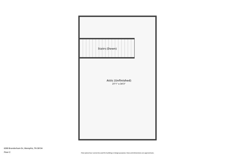 1,375/Mo, 6300 Branderham Dr Memphis, TN 38134 Floor Plan View 2