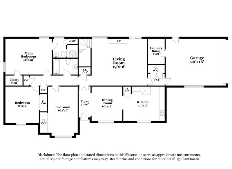 2,140/Mo, 5672 Remsen Ave Memphis, TN 38135 Floor Plan View