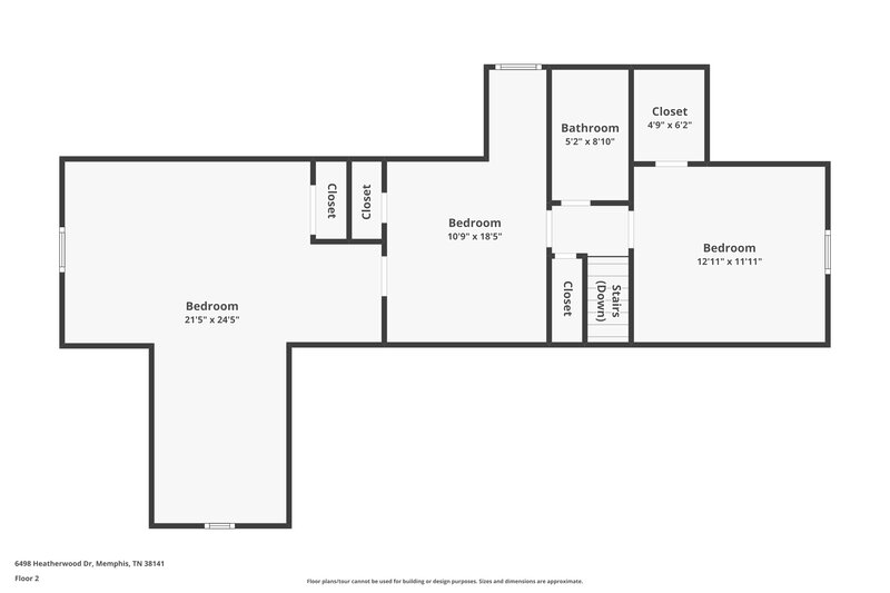 1,810/Mo, 6498 Heatherwood Dr Memphis, TN 38141 Floor Plan View 2