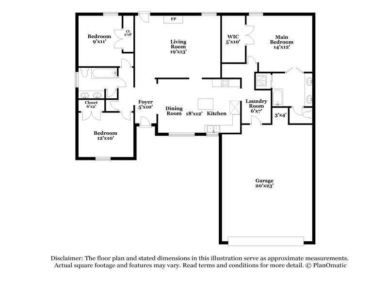 1,620/Mo, 4760 Barkshire Dr Memphis, TN 38141 Floor Plan View