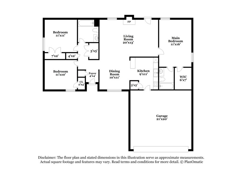 1,460/Mo, 4780 Barkshire Dr Memphis, TN 38141 Floor Plan View