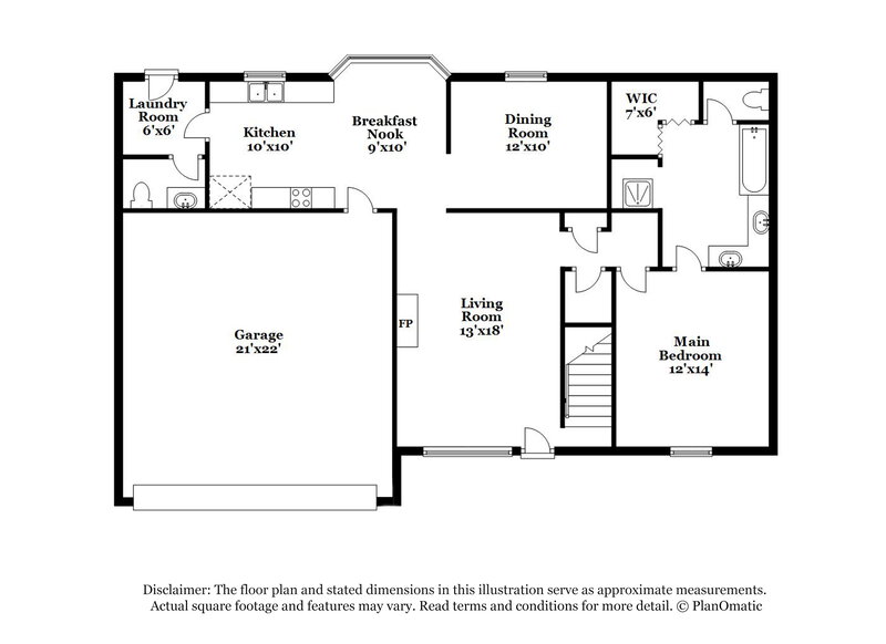 1,590/Mo, 4893 Barkshire Dr Memphis, TN 38141 Floor Plan View
