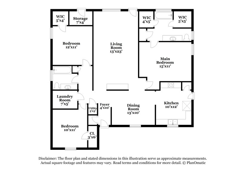 1,575/Mo, 4550 Quail Ridge Trail Memphis, TN 38141 Floorplan View