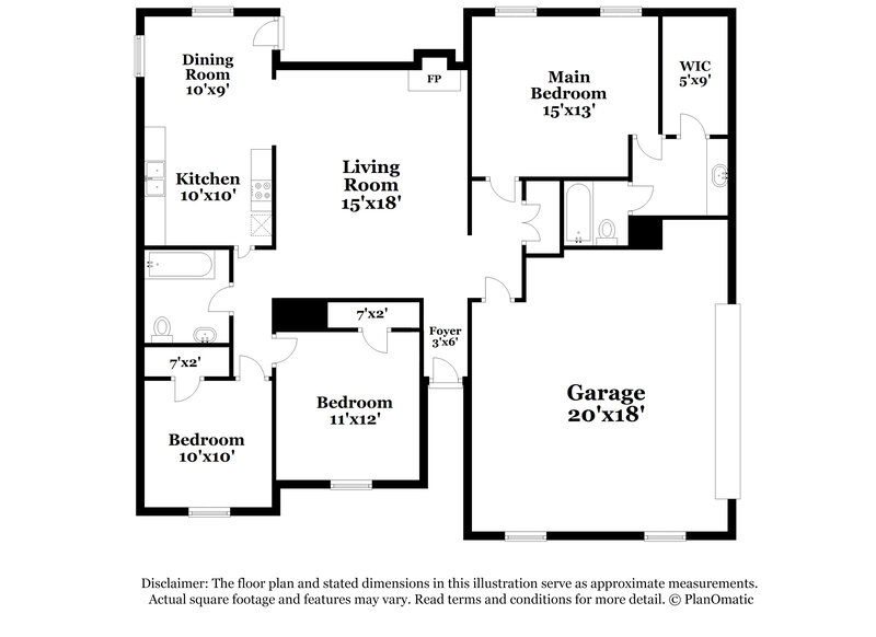 1,610/Mo, 6633 May Springs Dr Memphis, TN 38141 Floor Plan View