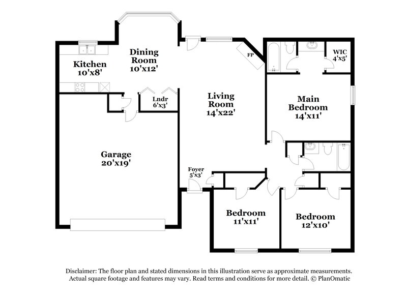 1,570/Mo, 4111 Long Creek Rd Memphis, TN 38125 Floor Plan View