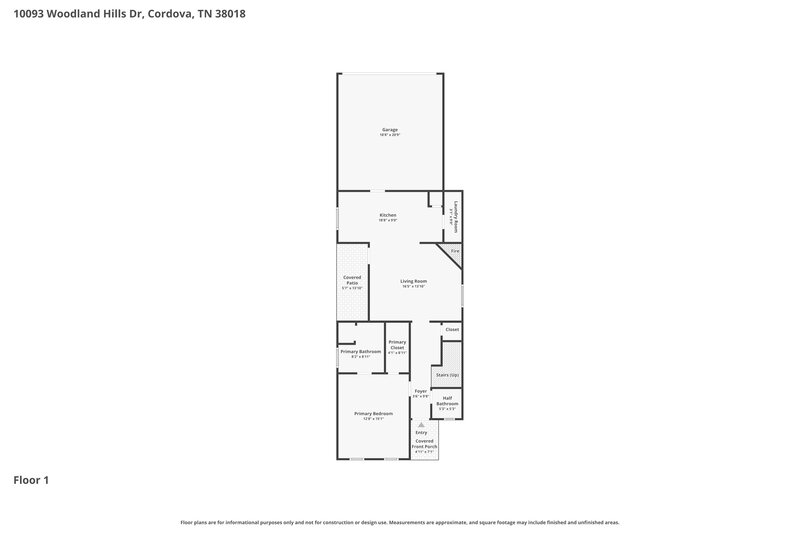 1,590/Mo, 10093 Woodland Hills Dr Cordova, TN 38018 Floor Plan View