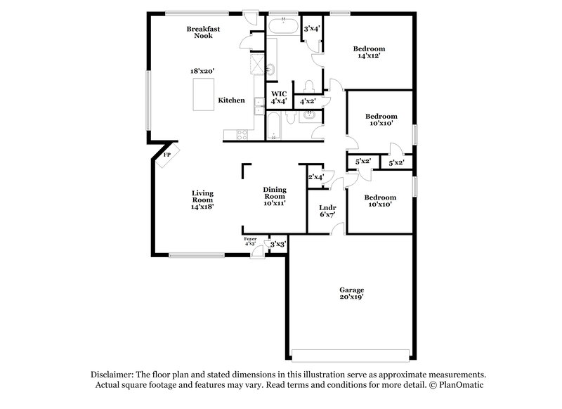 1,635/Mo, 3901 Long Creek Rd Memphis, TN 38125 Floorplan View