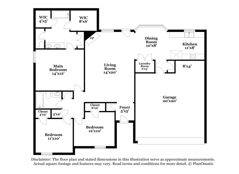 1,520/Mo, 6824 Skylar Mill Ave Cordova, TN 38018 Floorplan View