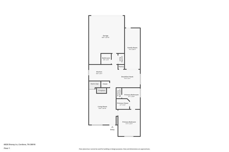 1,810/Mo, 6828 Shorey Ln Cordova, TN 38018 Floor Plan View