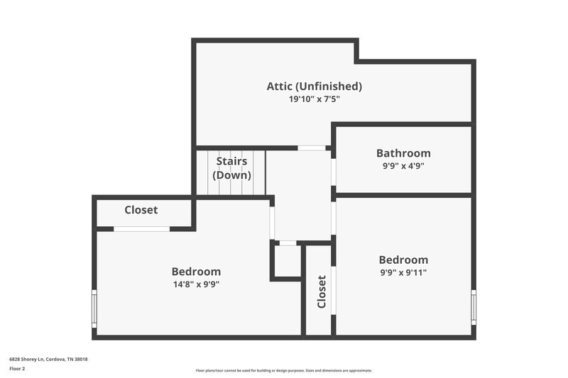1,810/Mo, 6828 Shorey Ln Cordova, TN 38018 Floor Plan View 2