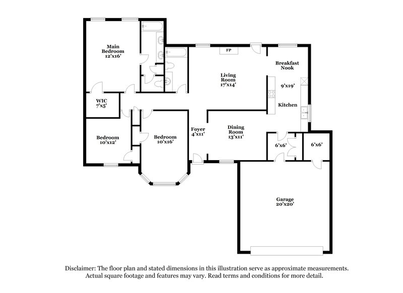 1,560/Mo, 4030 Birch Glen Dr Memphis, TN 38115 Floorplan View