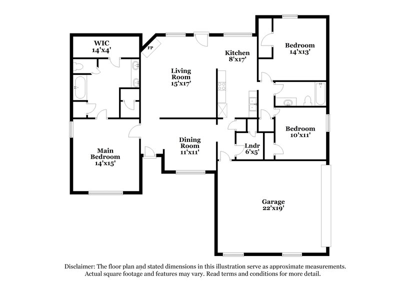 1,795/Mo, 6688 Ross Manor Dr Memphis, TN 38141 Floorplan View