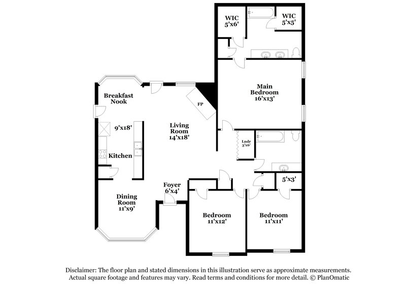 1,610/Mo, 1172 Jessica Lauren Dr Cordova, TN 38018 Floorplan View