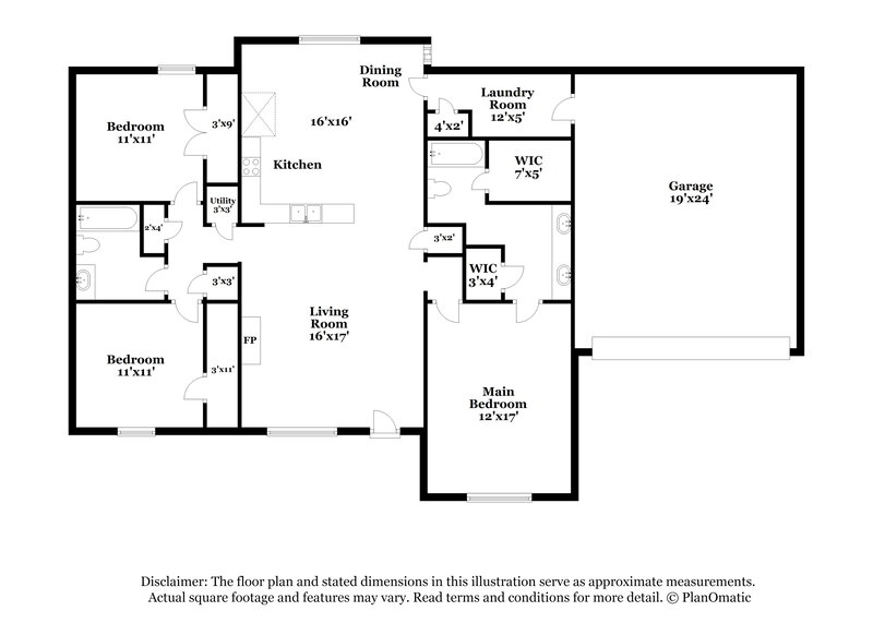 1,720/Mo, 4362 Cedar Hills Rd Memphis, TN 38135 Floorplan View