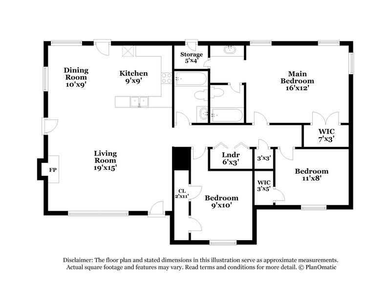 2,340/Mo, 7714 Spring Morning Ct Memphis, TN 38125 Floor Plan View