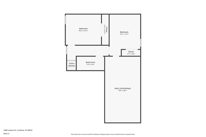 1,850/Mo, 1498 Lawson Dr Cordova, TN 38016 Floor Plan View